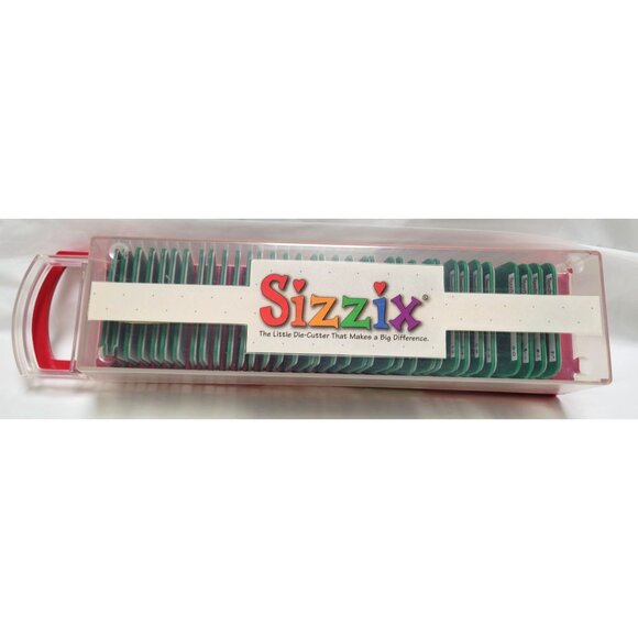 Sizzix Sizzlits BOXED BRUSH Storage Case Green Alphabet Die Cutting Cartridges - Picture 10 of 11